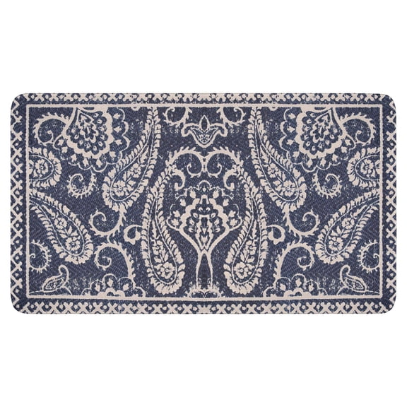 Bohemian Blue-Purple Door Mat Welcome Door Mat for Front Door, Home Entrance, Yard, Floor, Patio, Non Slip Spring Summer Welcome Mat Indoor Outdoor Doormat 0"*"