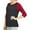 Charcoal/Burgundy, variant on Women's Round Neck Raglan 3/4 Sleeve Baseball Tee Shirts Jersey Top
