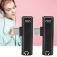 thumbnail image 3 of USB C Headphone Adapter, USB C To 3.5mm Audio Adapter USB C To Headphone Jack Adapter 2PCS 2 in 1 USB Type C To 3.5mm Headphone Jack Adapter Wire Charger Headset Adapter, 3 of 7