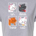 thumbnail image 3 of Disney Classics - Cats & Dogs - Un Deux Trois Cat - Juniors Cropped Cotton Blend T-Shirt, 3 of 5