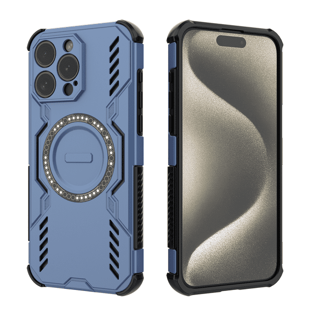 Funda GANGXUN para iPhone 15 Pro Max , magnética, resistente a golpes, con soporte, unisex, carga inalámbrica