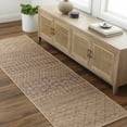 thumbnail image 6 of Hauteloom Inali Natural Jute Looking Recycled Material Living Room, Bedroom Area Rug - Machine Washable - Brown, Burgundy - 3' x 5', 6 of 8