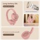 thumbnail image 4 of Auriculares inalámbricos supraaurales Bluetooth 5.3 con sonido HiFi, llamadas HD, diseño plegable - Rosa, 4 of 8
