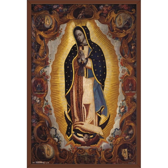 La Virgen De Guadalupe Wall Poster, 22.375" x 34", Framed