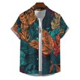 thumbnail image 3 of Camisas hawaianas con estampado floral 3D para hombre, blusa de manga corta con un solo pecho, blusas de playa para vacaciones, ropa Harajuku, 3 of 5