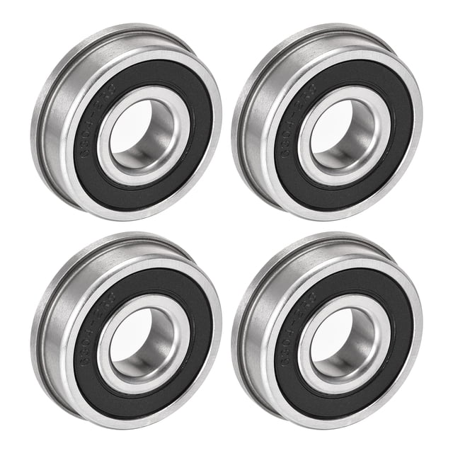 Unique Bargains F6304-2RS 20x52x15mm Double Scellé Roulements à Billes à Bride en Acier Chromé 4 Pack
