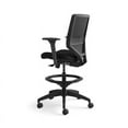 thumbnail image 5 of HON Solve Task Stool, Upholstered Back - Black Seat - 5-star Base - 29.8" Width x 28.8" Depth x 52.8" Height, 5 of 14