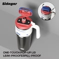 thumbnail image 6 of Sidagar 32 oz Stainless Steel Insulated Tumbler with Straw and Handle, Leakproof One-Touch Lid, Arctic White, 6 of 8