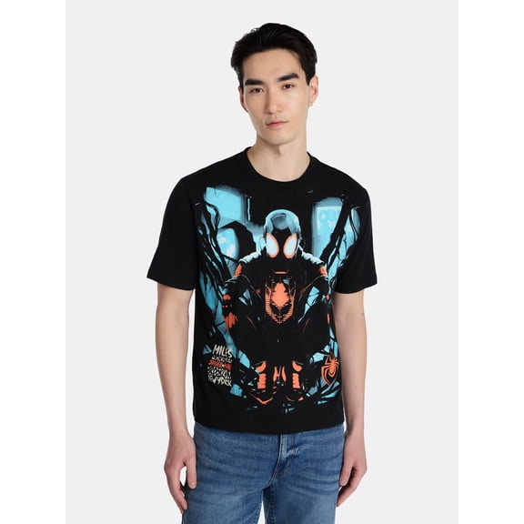 Spider-Man Men's and Big Men's Miles Morales Graphic Tee, Sizes XS-3XL