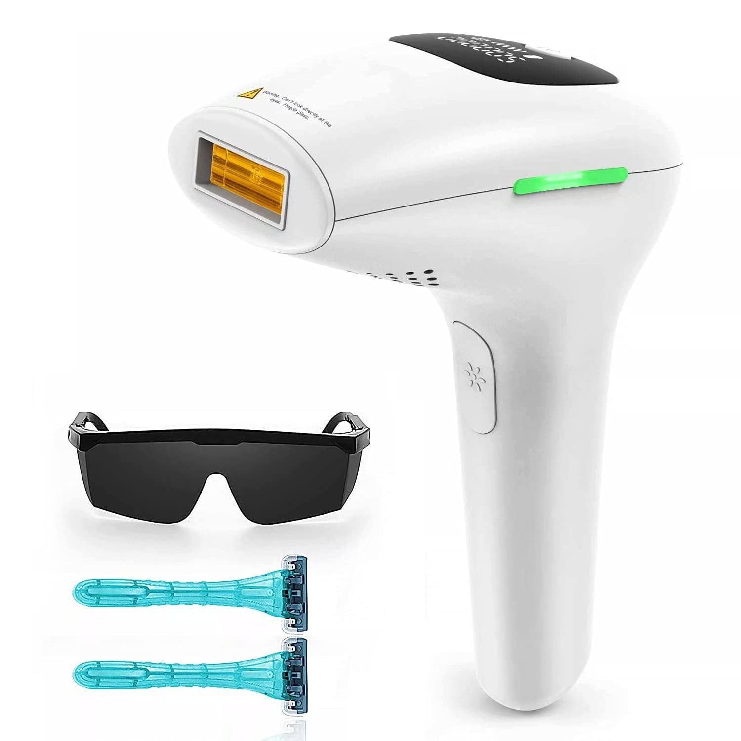 At-Home IPL Hair Removal for Women and Men Permanent Hair Removal 500,000  Flashes Painless Hair Remover on Armpits Back Legs Arms Face Bikini Line -  