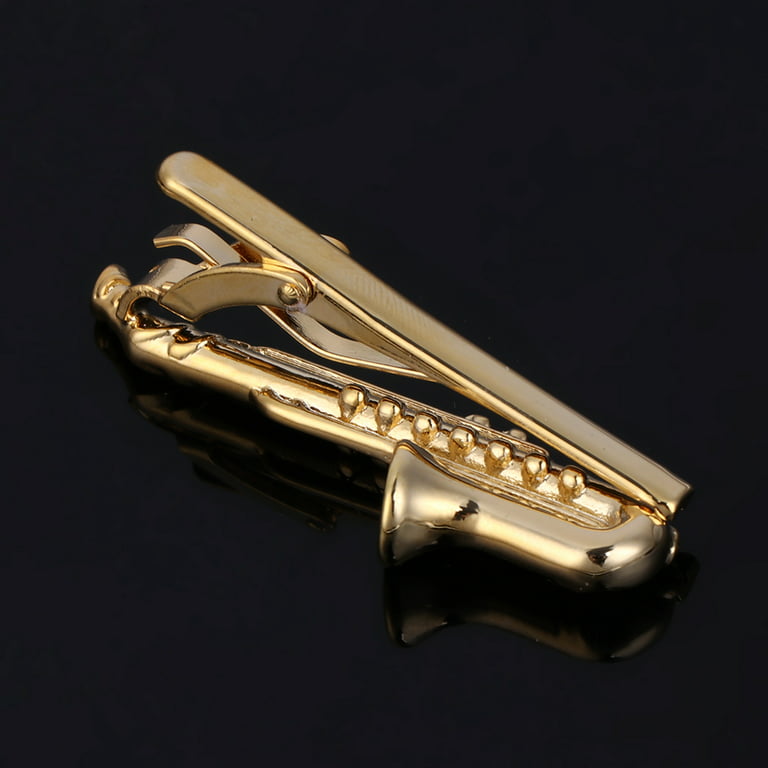 Silver Metal Tie Clip Holder Clasp Mens Bar Pin Plain Classic