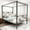 Black, variant on Leumius Metal Canopy Bed Frame,Platform Bed Frame Queen with X Shaped Frame Queen Black