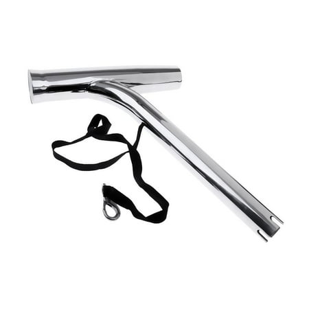 Aoanydony Stainless Steel Outrigger Boat Fishing Rod Holder Pole Rest Tube with Strap