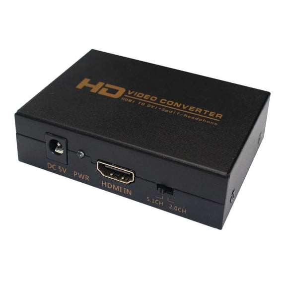 RAPOBRIX HDMI to DVI Converter - 1080p with Coaxial & 3.5mm Audio, Plug & Play