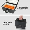 thumbnail image 4 of Koolatron 12V Black Heating Lunch Box Stove AZ 1.6 Qt (1.5 L), Classic Construction Worker Lunchbox for Car, SUV, Truck, RV, Boat, 4 of 8
