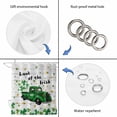 thumbnail image 5 of St. Patrick's Day Bathroom Shower Curtains with 12 Hooks Polyester Waterproof Shower Curtain for Stalls and Bathtubs Green Lucky Grass Truck Grey Wooden Decorative Bathroom Curtain 72x72 Inches, 5 of 9