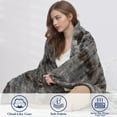 thumbnail image 5 of GONUES Electric Throw Shawl, 50x60, Soft Tie - Dye PV Fleece and Cotton Fleece AB - Sided, Gray, 5 of 8