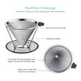 thumbnail image 2 of Pour Over Coffee Dripper Stainless Steel Coffee Filter Removable Dripper with Stand Reusable Cone Dripper, 2 of 5