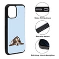 thumbnail image 2 of WIRESTER Shockproof Soft Rubber Cover Case for Apple iPhone 12 Pro Max 6.7" 2020, Basset Hound Dog Lying Down Looking Up On Light Blue Background, 2 of 5