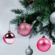 thumbnail image 4 of Bolas de Navidad colgantes de Dinheiro, paquete de 24 adornos decorativos irrompibles para árbol de Navidad de 3 cm, 4 cm, 6 cm y 8 cm, color rosa, 4 of 5