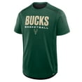 thumbnail image 2 of Men's Fanatics Hunter Green Milwaukee Bucks Inbound Pass Play Practice T-Shirt, 2 of 3
