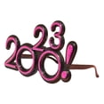 thumbnail image 1 of Suministros para fiesta de Nochevieja con gafas divertidas 2023, decoraciones para fotos, gafas de Año Nuevo Rosado, 1 of 8