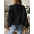 thumbnail image 5 of Chunky Cardigan Sweaters for Open Front Cardiagn Casual Soft Knitted Business Sweaters Black S, 5 of 6