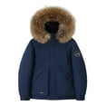 thumbnail image 3 of UVEASISHA Ski Coats for Men Faux Fur Trim Hooded Parka Jackets Winter Waterproof Insulated Padded Coat Thick Thermal Puffer Jacket with Pockets Navy M, 3 of 4