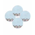 thumbnail image 7 of 15 Inch Round Placemats Set of 4, Aqua Christmas Snowman Non Slip Heat Insulation PP Table Mats, Winter Xmas Tree Snowflakes Washable Place Mats for Kitchen Dining Party Table Decor, 7 of 7