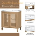 thumbnail image 5 of 30 Inch Bathroom Vanity with Resin Sink, Freestanding Bathroom Vanity Set with Hidden Drawer, Storage Cabient for Bathroom, 5 of 6