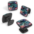 thumbnail image 2 of 4 Pcs Cabinet Handle Drawer Pulls Dragonfly Knobs with Screws Square Furniture Office Cabinet Knob Decoration, 2 of 7