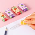 thumbnail image 3 of LNGOOR 3pcs Fruit Pattern Eraser  Cute Portable Multi-purpose Pencil Eraser For Student, 3 of 6