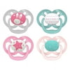 Dr. Brown's Advantage Symmetrical Pacifier with Air Flow, Pink Glow-in-the-Dark, 4-Pack, 6-18m