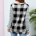 thumbnail image 5 of Puntoco Mujer Moda Casual Manga Larga Cómodo Lattice Stripe Sudadera tops Blusa Puntoco Puntoco-3792, 5 of 5