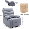 thumbnail image 2 of hzlagm Manual Recliner Chairs for Adults with Safety Reclining Easy to Operate Footrest & Headrest Mechanism for Bedroom, Living Room, RV - Light Gray, 2 of 6