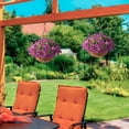 thumbnail image 3 of Artificial Hanging Plants Flowers Basket,Faux Silk Morning Glory Arrangement in inch Planter Flowerpot,Fake Hanging Flowers for Patio Garden Porch Deck Outdoor Spring Decor(Rose red), 3 of 5