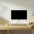 thumbnail image 5 of QIFULL Laptop Holder Monitor Stand White Wood Desk Riser for Home Use 1Pcs Back to School, 5 of 8