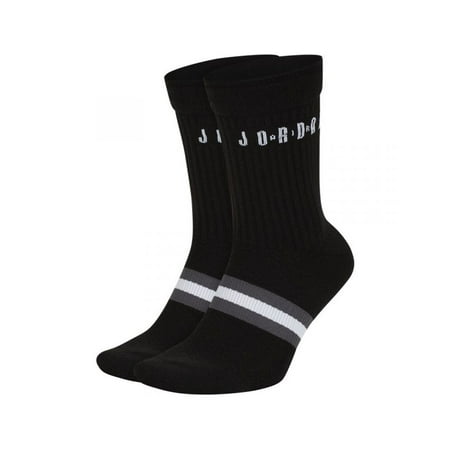 

Nike Jorda Sportswear Crew (1 Pair) Mens Athletic Socks Size L Color: Black/White