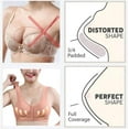 thumbnail image 4 of Tumotour Front Open Bras For Women Button Traceless Wirefree Without Steel Ring Breathable Gathering Underwear Comfy Soft Cotton Design Style Front Buckle Daily Bras, 4 of 4