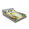 thumbnail image 2 of Ambesonne Colorful Fitted Sheet & Pillow Sham Set, Hot Summer Boho Park, Full, Multicolor, 2 of 2