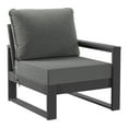 thumbnail image 4 of WestinTrends Montara Outdoor HDPE All-Weather Modern Patio Loveseat with Waterproof Cushions, Gray/Gray, 4 of 15
