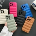 thumbnail image 2 of Compatible with iPhone Case,Cute Puffer Down Jacket Camera Lens Protection Soft Shockproof Cover Phone Case (White,iPhone 13), 2 of 7
