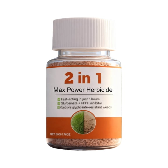 50g dual-action concentrated herbicide, glufosinate & HPPD inhibitor weed killer, fast root-reaching control for tough glyphosate-resistant weeds