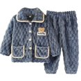 thumbnail image 2 of Pijamas para niños, ropa de casa de franela de otoño, traje para niños, adolescentes, cárdigan de moda de polar coral, 2 of 5