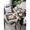 thumbnail image 2 of Brown Aztecs Rectangle Tablecloth, Abstract Southwest Geometric Vintage Tribal Waterproof & StainResistant Tablecloth, Washable Oil-proof Table Cover for Dining/Party/Wedding/Camping/Buffet 54x108 In, 2 of 9