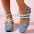 thumbnail image 3 of CHICVOMEY Vintage Flats for Women Ballet Flats with Memory Foam Dress Shoes for Women with Strap Ballet Flats Mary Jane Flats, 3 of 7