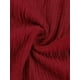 thumbnail image 5 of Camiseta de cuello redondo INSPIRE CHIC para mujer, blusa básica casual de manga media fruncida, XS, rojo oscuro, 5 of 6