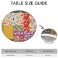 thumbnail image 6 of Pioneer Flower Floral Print Pattern Round Fitted Tablecloth with Elastic Edge,Dining Table Cover Waterproof,Outdoor Round Tablecloth for Camping,Dining,Indoor and Outdoor, 6 of 7