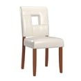 thumbnail image 3 of Weston Home Sive White Faux Leather Dining Chairs, Set of 2, 3 of 8