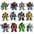 thumbnail image 2 of Defender Version 1-4 Transformer Building Blocks Toys 5.5cm Mini CORONATION Starscream Bumblebee Action Figure, 2 of 5